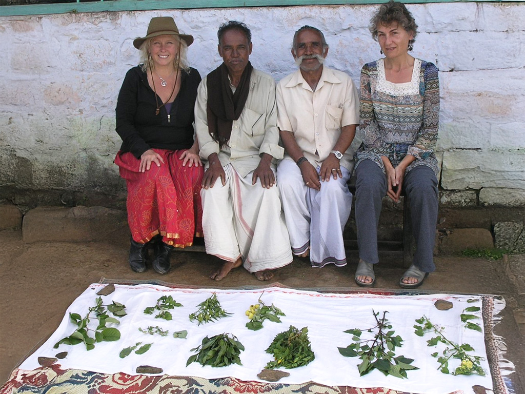 Elders of the Kota tribe in Tamil Nadu, India demonstrate local medicinal plants.